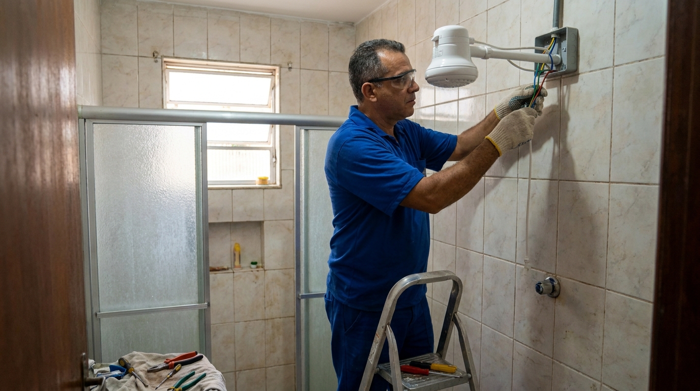 Substituição de Chuveiro Antigo em Porto Velho‑RO